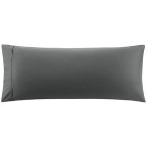 Cotton Body Pillowcase 20x55 Bolster Pillow Cover with Envelope Dark Gray